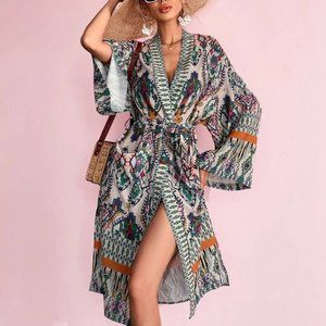 Zara ! Multicolor Printed  (Kimono and shorts Set )